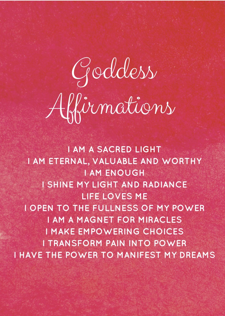 goddess affirmations shakti